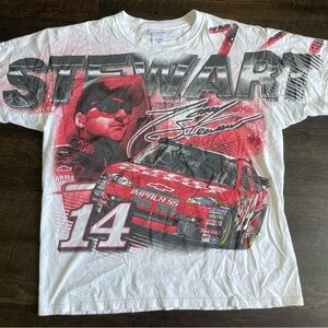 Chase Authentics Y2K NASCAR Tony Stewart 14 T-Shirt Allover Print Size XL